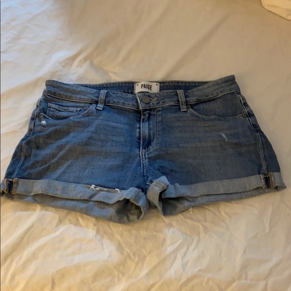 PAIGE Jimmy Jimmy cuffed denim shorts RIVA wash - Picture 6 of 9